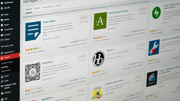 wordpress plugins screen